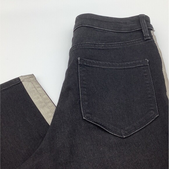 Athleta Womens Sculptek Two Tone Jeans‎ Black Size 6 - Picture 1 of 11